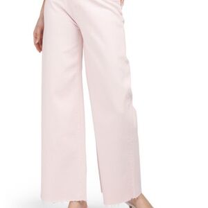 DL1961 Pink Flare Wide-Leg Jeans